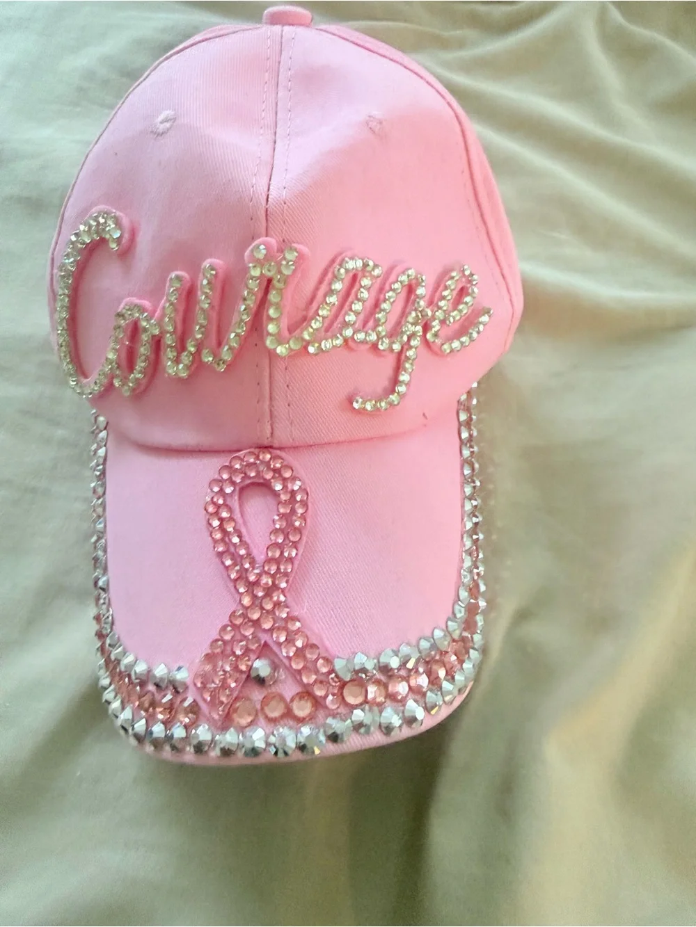 Hatch Pink Rhinestone 'Courage' Baseball Cap